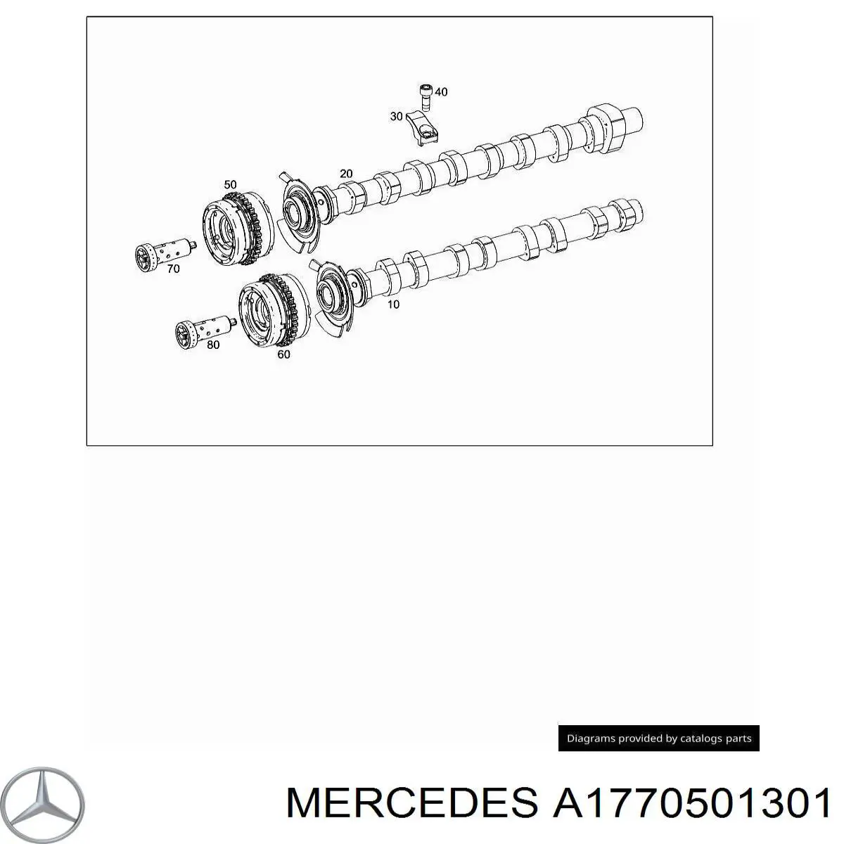 Зірка-шестерня розподільного валу двигуна, впускного на Mercedes ML/GLE (W167)