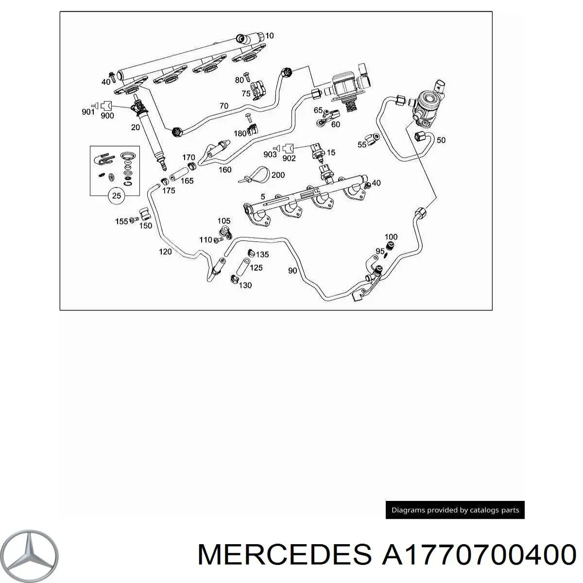 A1770706600 Mercedes Розподільник палива (рампа) лівий