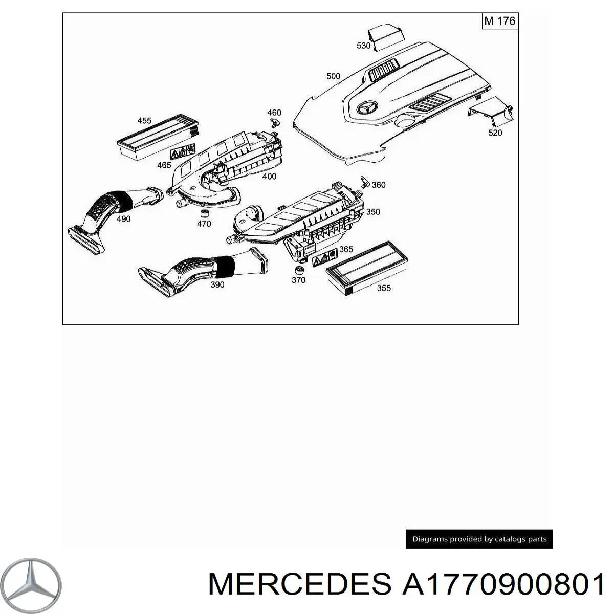 A1770900801 Mercedes Корпус повітряного фільтра, лівий