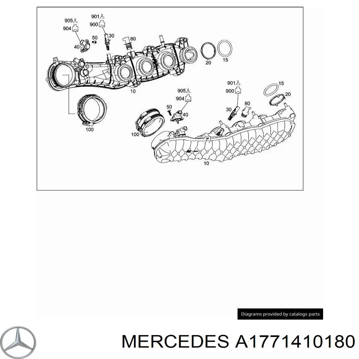 Прокладка впускного колектора на Mercedes AMG GT (C190)