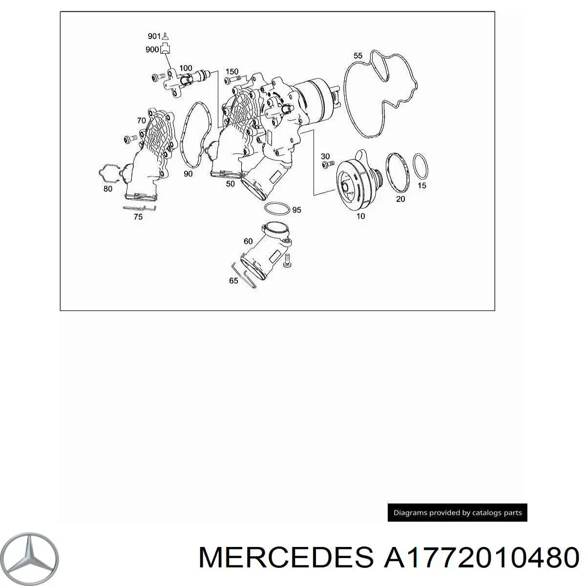 A1772010480 Mercedes Прокладка водяної помпи