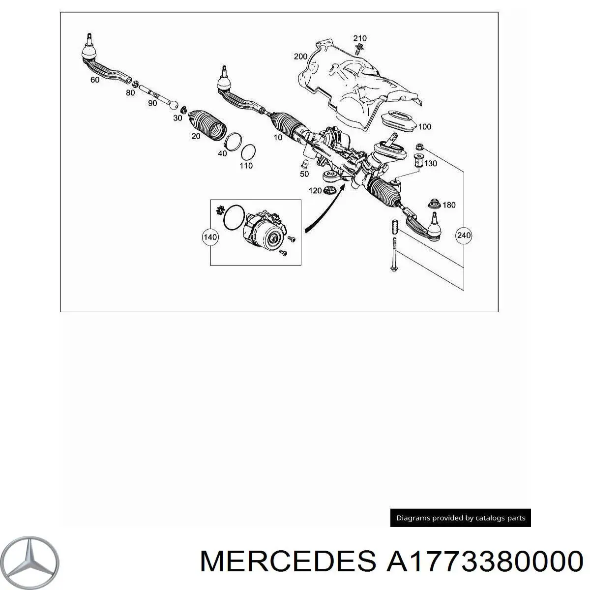Тяга рульова на Mercedes A (W177)