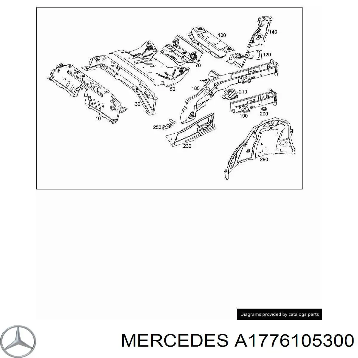  Mercedes A1776105300 ціна, від 38.92 USD