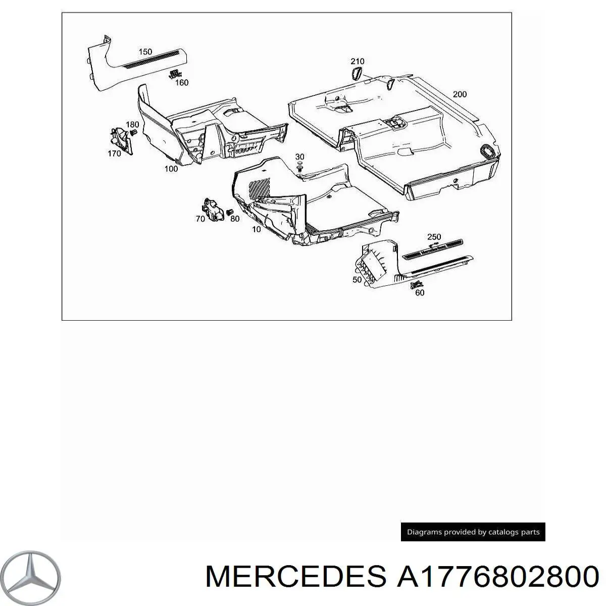  Mercedes A1776802800 ціна, від 25.34 USD