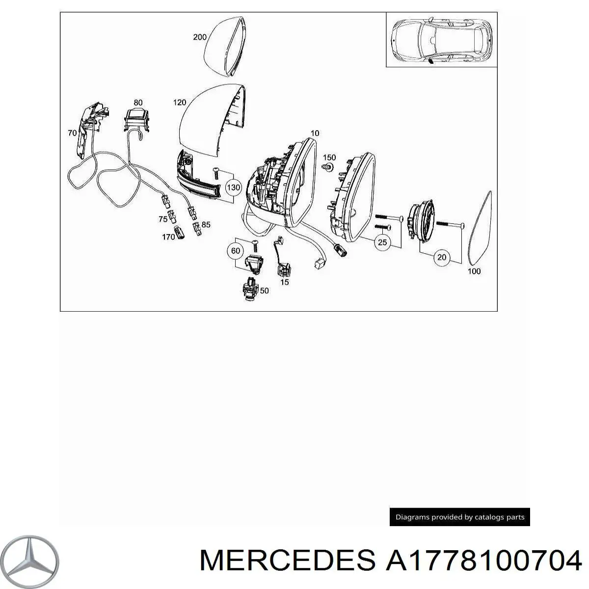  Mercedes A1778100704 ціна, від 325.69 USD