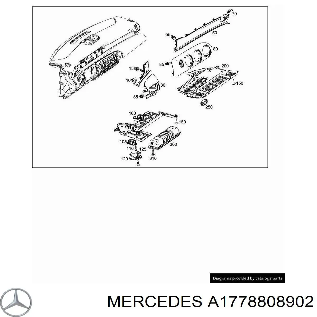 A1778808902 Mercedes Ручка відкривання капота