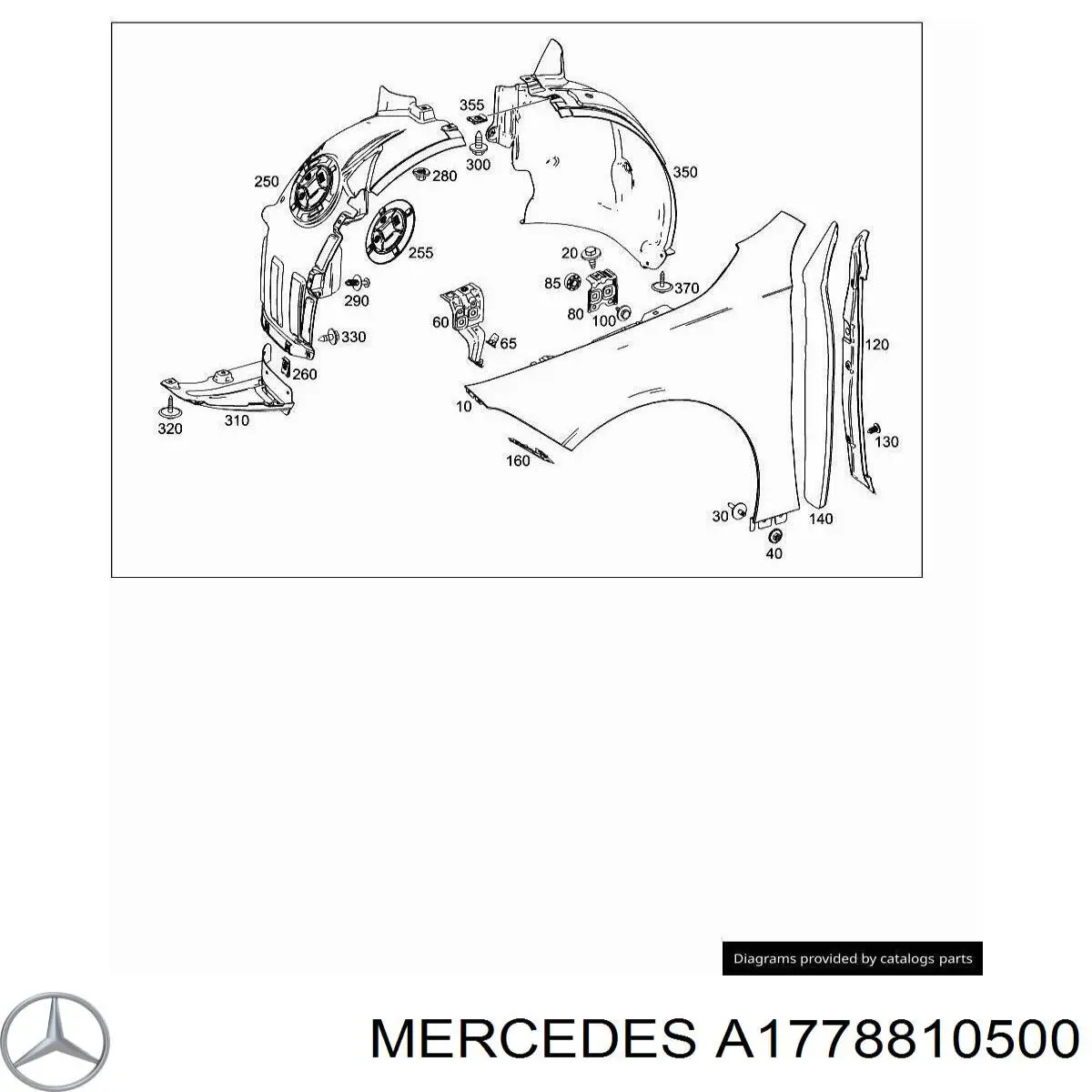 Крило переднє ліве 1778810500 Mercedes