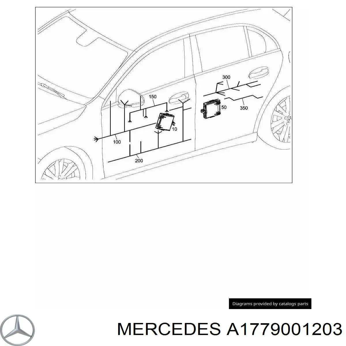 Блок комфорту задніх дверей на Mercedes A (V177)