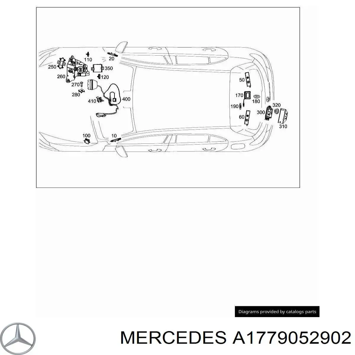 Антена Mercedes A1779052902 ціна, від 11.40 USD