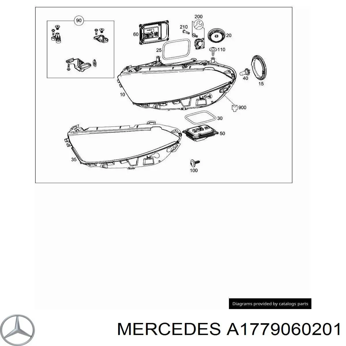 A1779060201 Mercedes Фара правая
