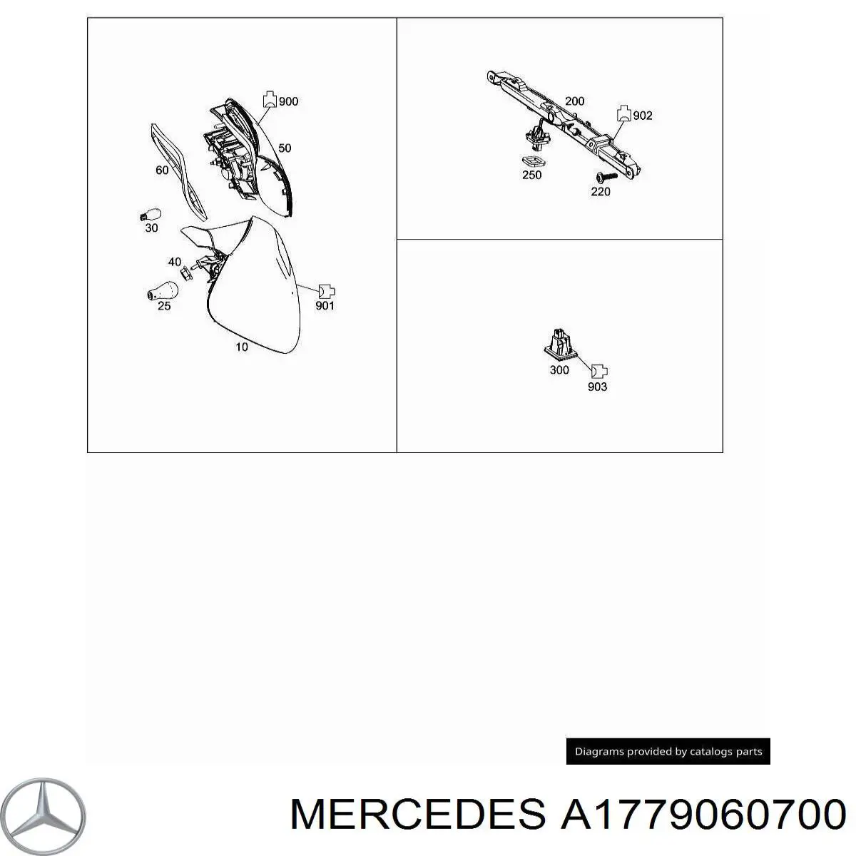 Лівий стоп A1779060700 Mercedes