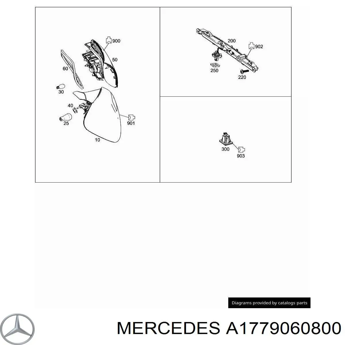 Ліхтар задній правий на Mercedes A  W177