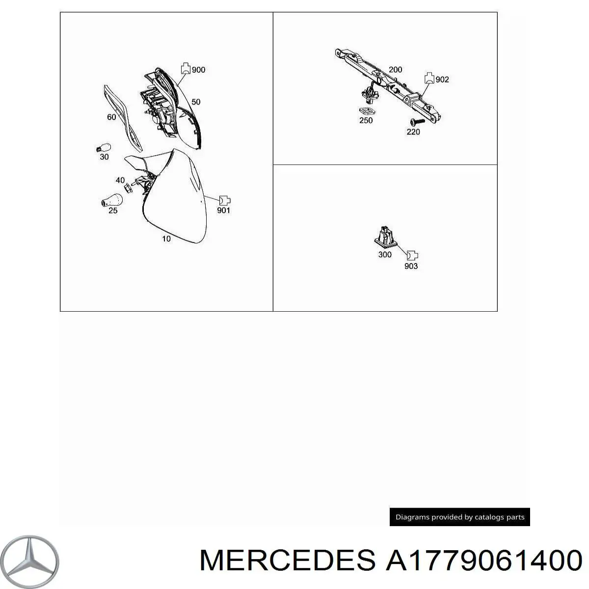 Задні ліхтарі Mercedes A1779061400 ціна, від 228.04 USD
