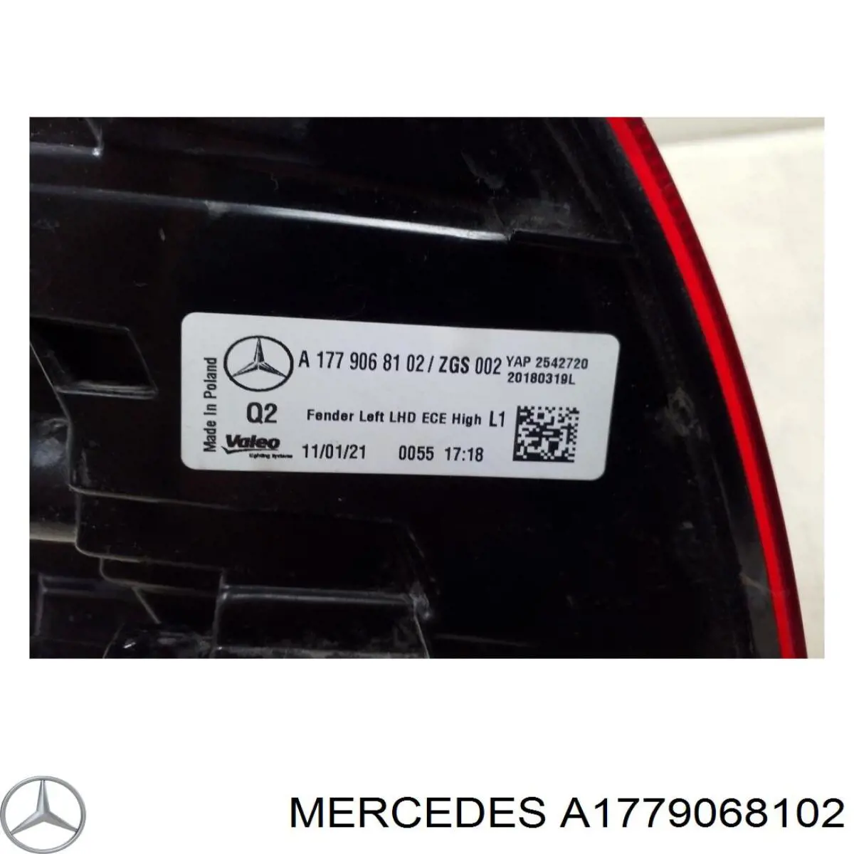 Купити A1779068102 Mercedes Ліхтар задній