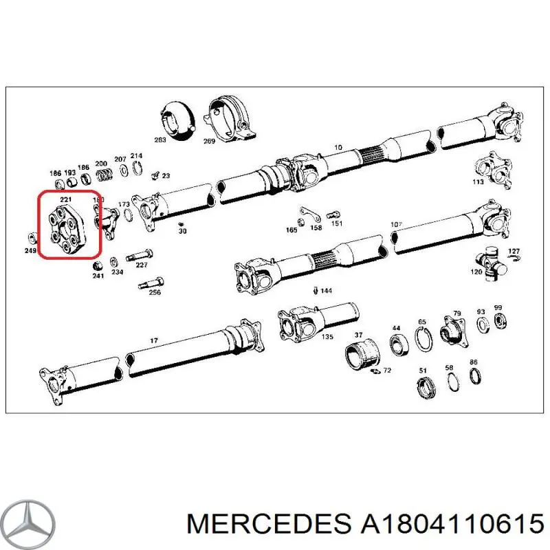  Mercedes A1804110615 ціна, від 68.81 USD