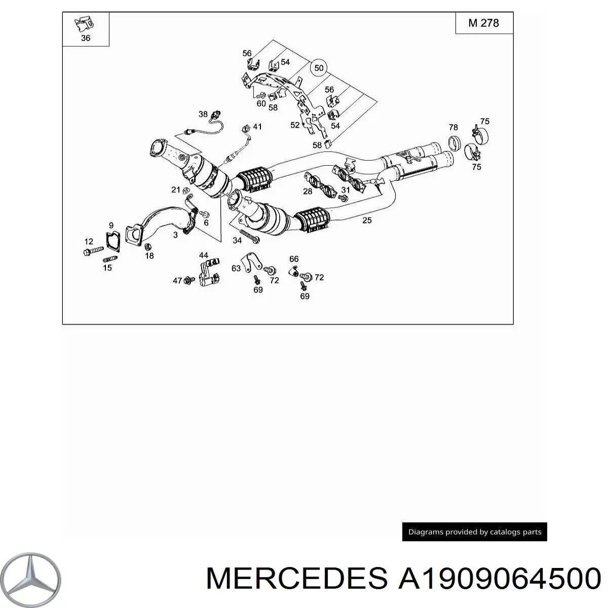  Mercedes A1909064500 ціна, від 267.59 USD
