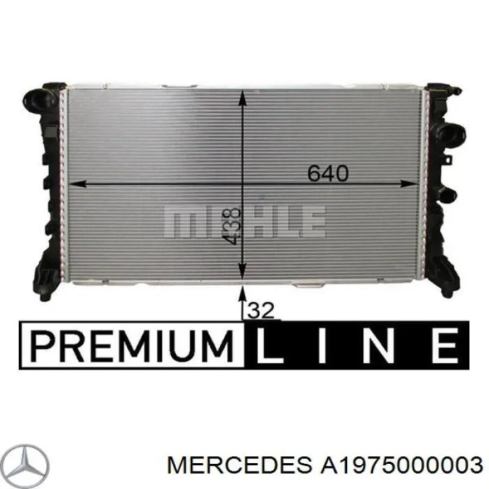 A1975000003 Mercedes радіатор охолодження двигуна