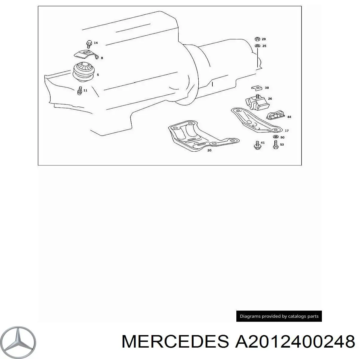 A2012400248 Mercedes Демпфер двигуна