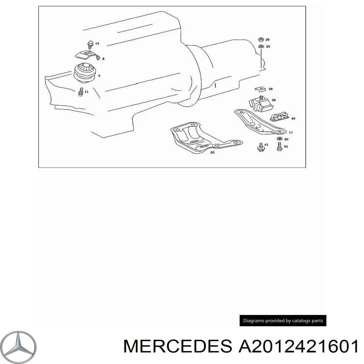 Кронштейн КПП Mercedes A2012421601 ціна, від 76.65 USD