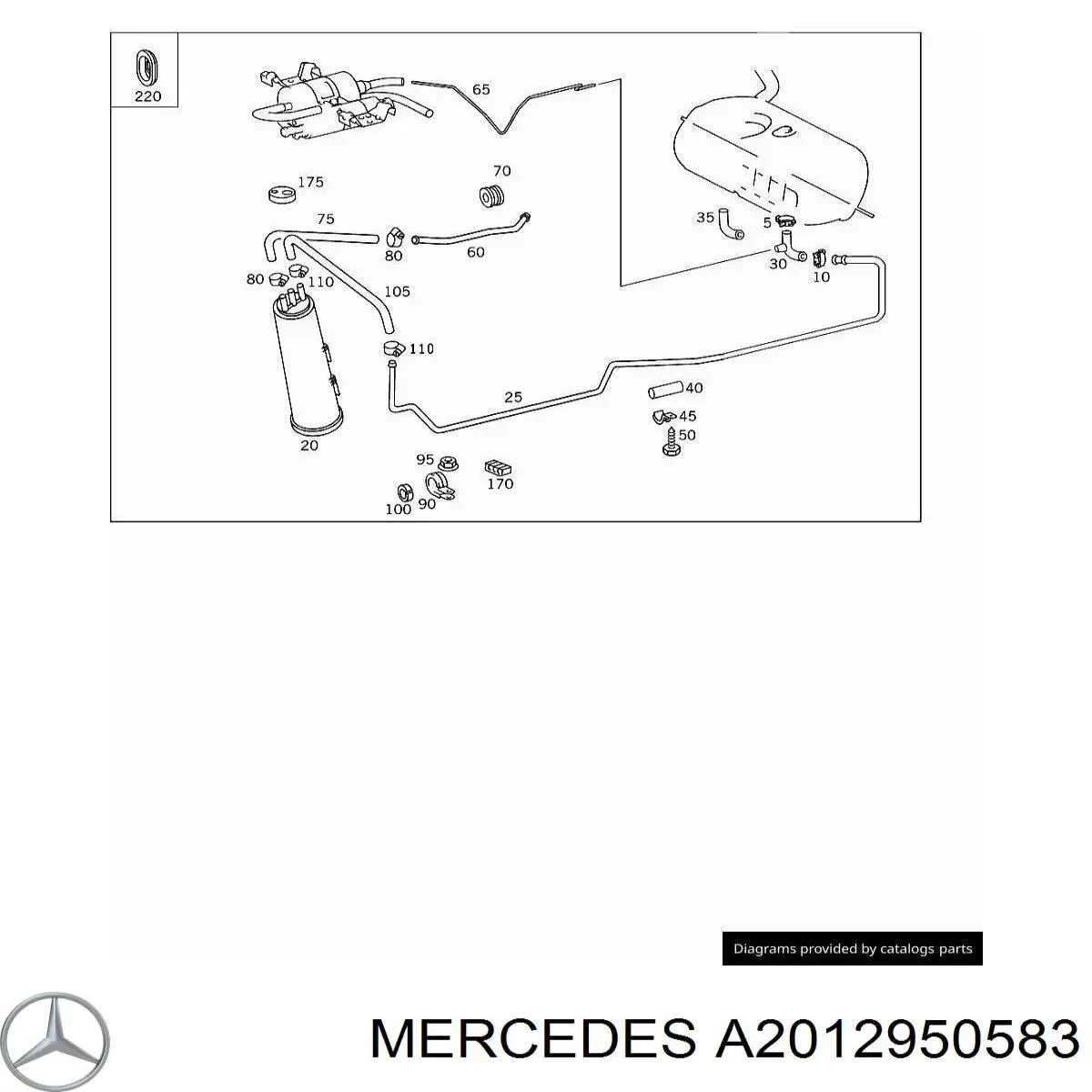 A2012950583 Mercedes Кришка бачка омивача