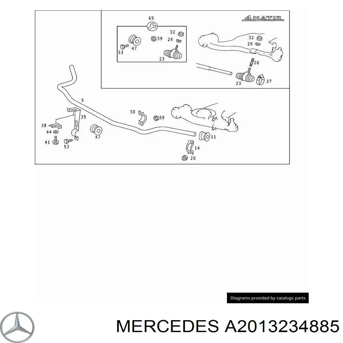 A2013234885 Mercedes втулка стабілізатора переднього