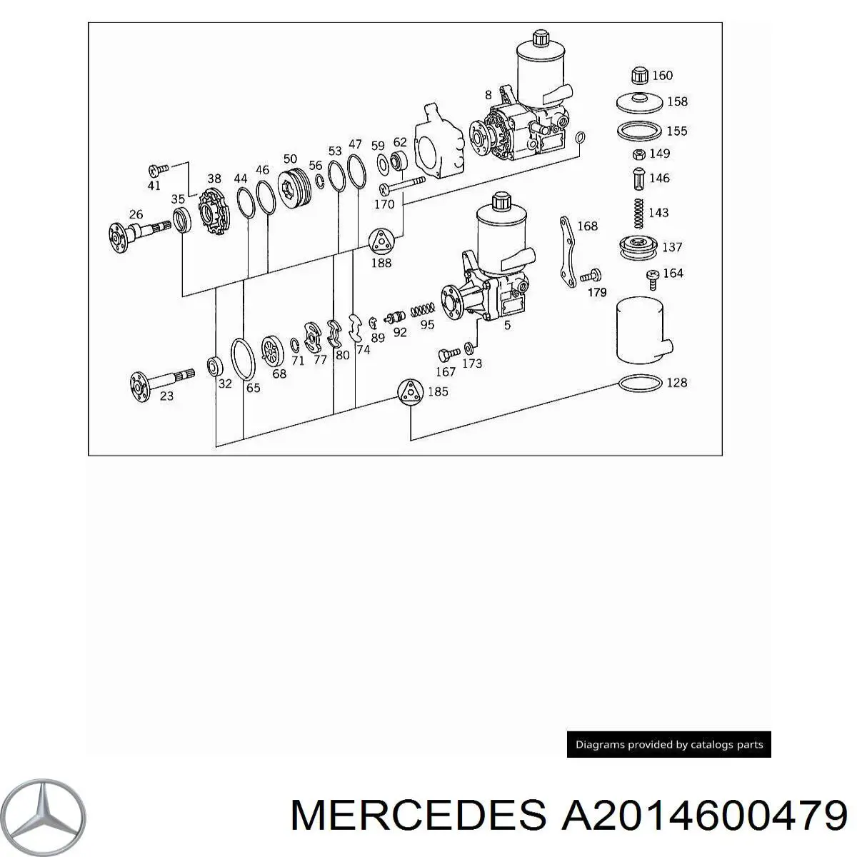 Шків лопатевого насоса гідропідсилювача керма Mercedes A2014600479 ціна, від 6.33 USD
