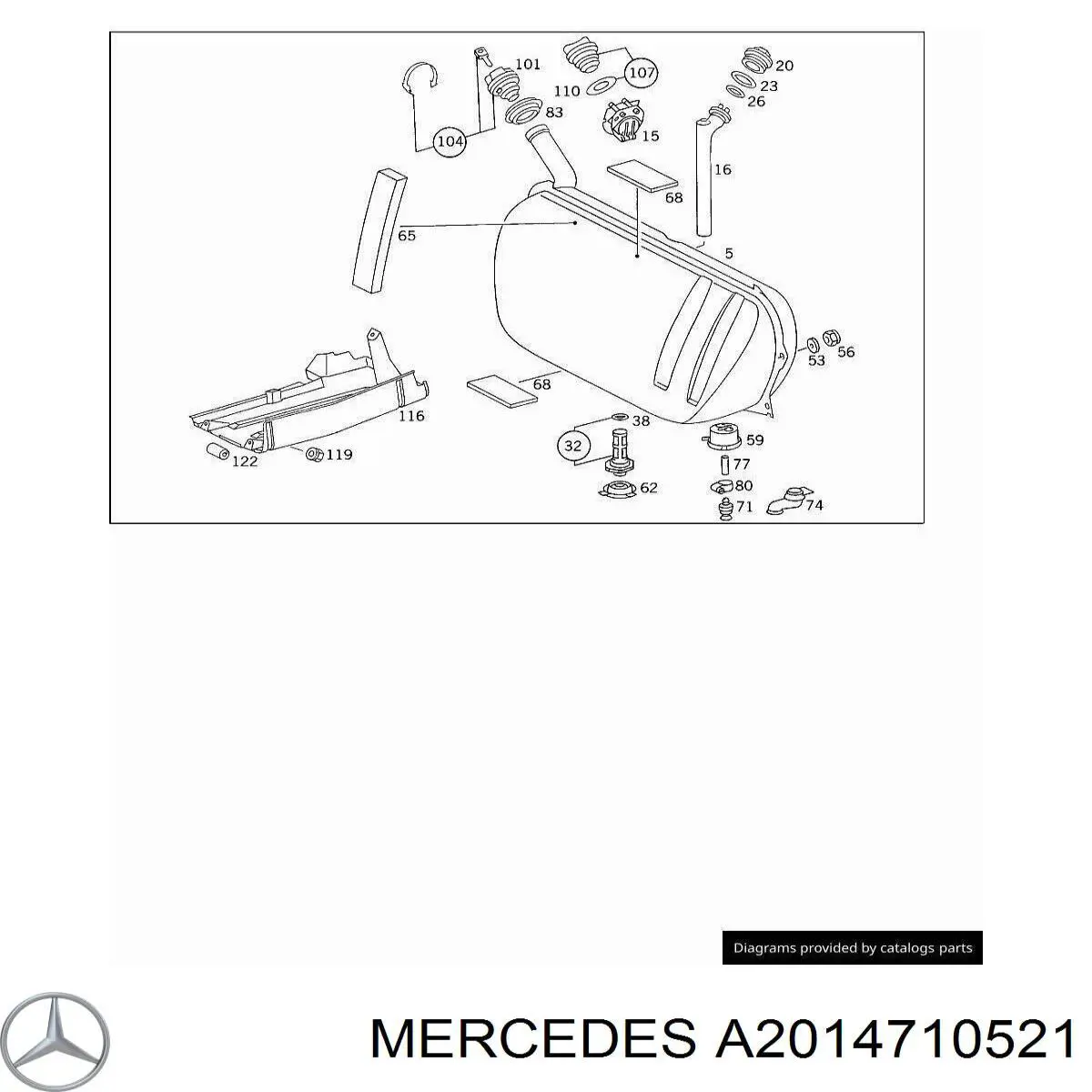  Mercedes A2014710521 ціна, від 10.12 USD