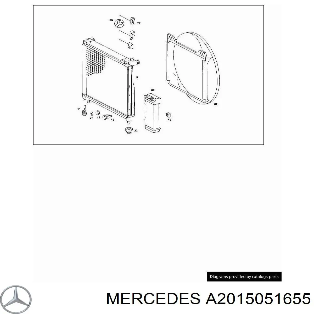 A2015051655 Mercedes дифузор (кожух радіатора охолодження)
