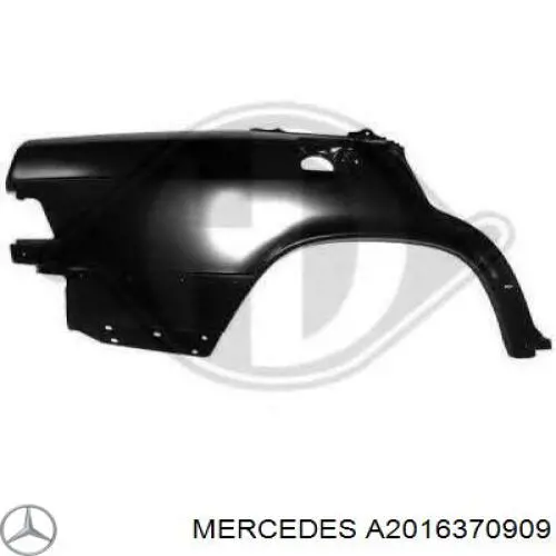 Крило заднє Mercedes A2016370909 ціна, від 9.83 USD