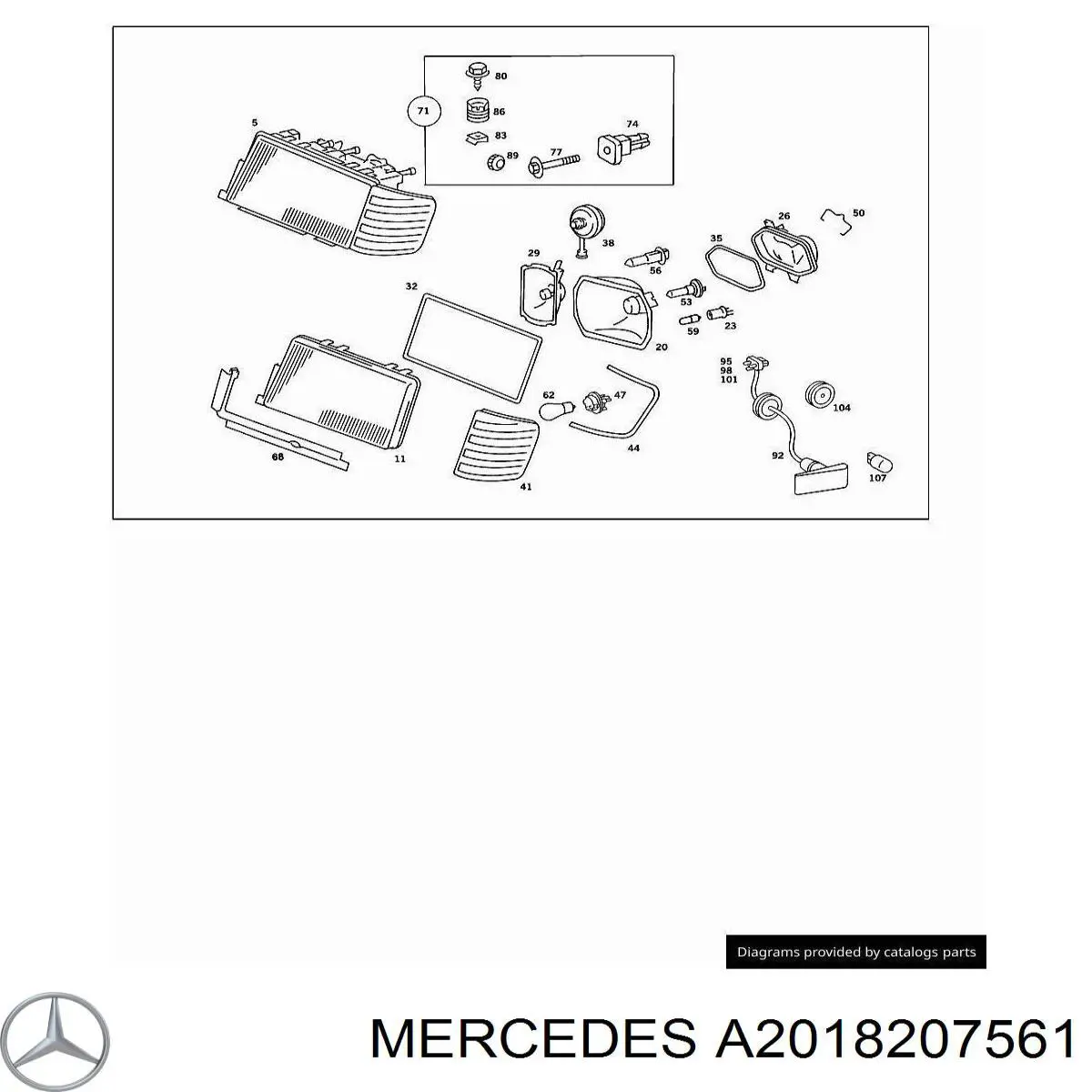 Фари Mercedes A2018207561 ціна, від 94.32 USD
