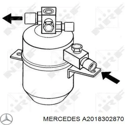 A2018302870 Mercedes радіатор кондиціонера