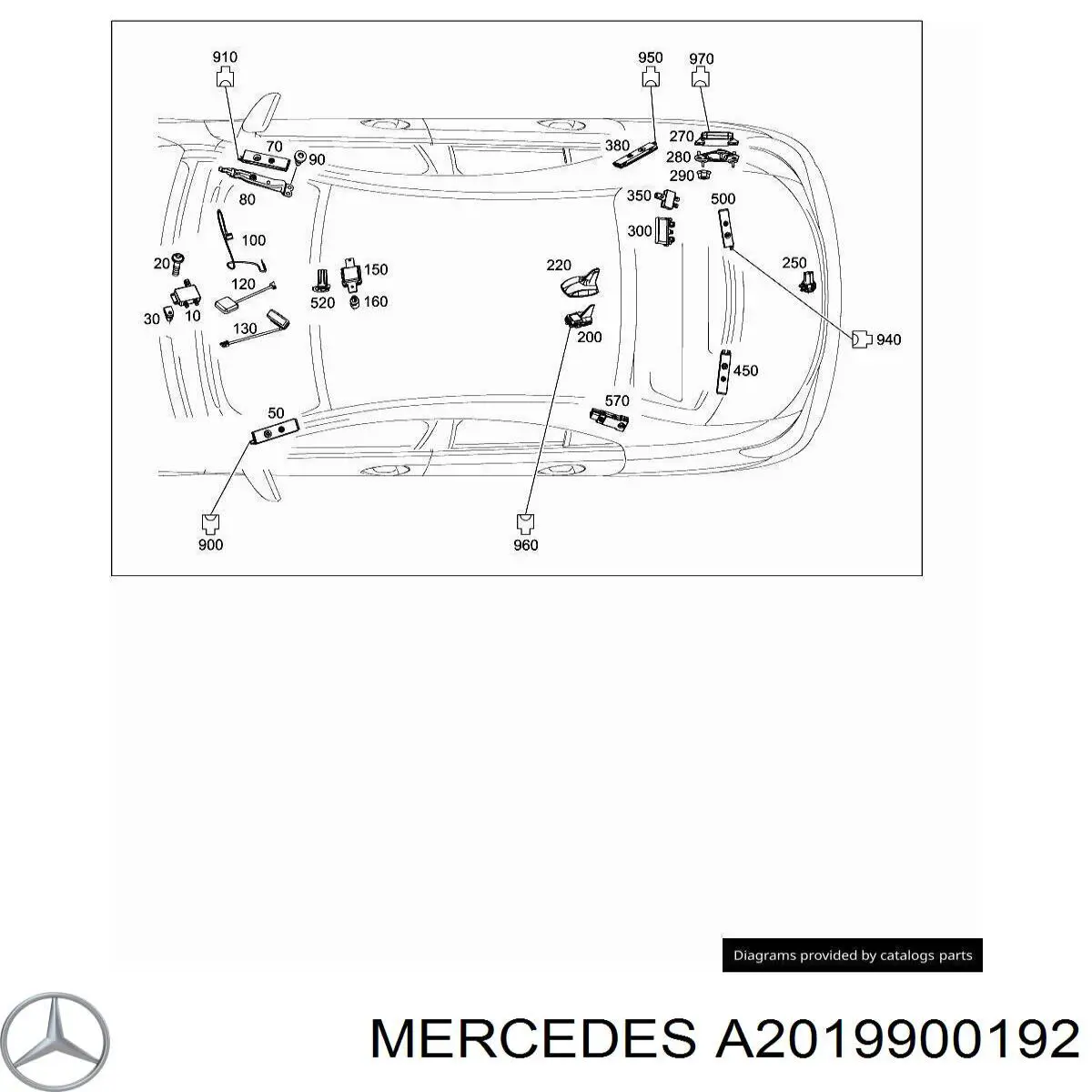 Пістон (кліп) кріплення обшивки дверей Mercedes A0029973786