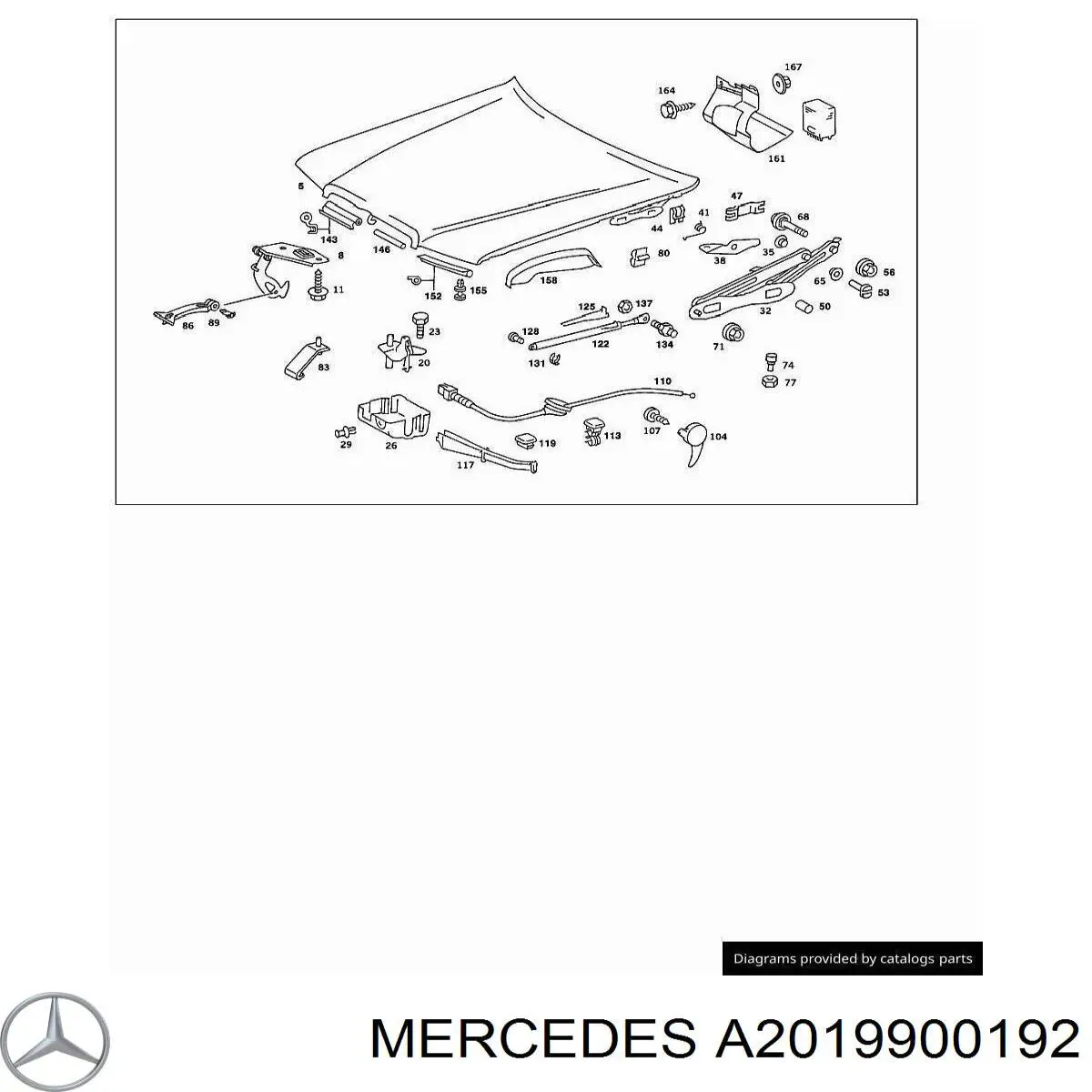A0029973786 Mercedes Пістон (кліп) кріплення обшивки дверей
