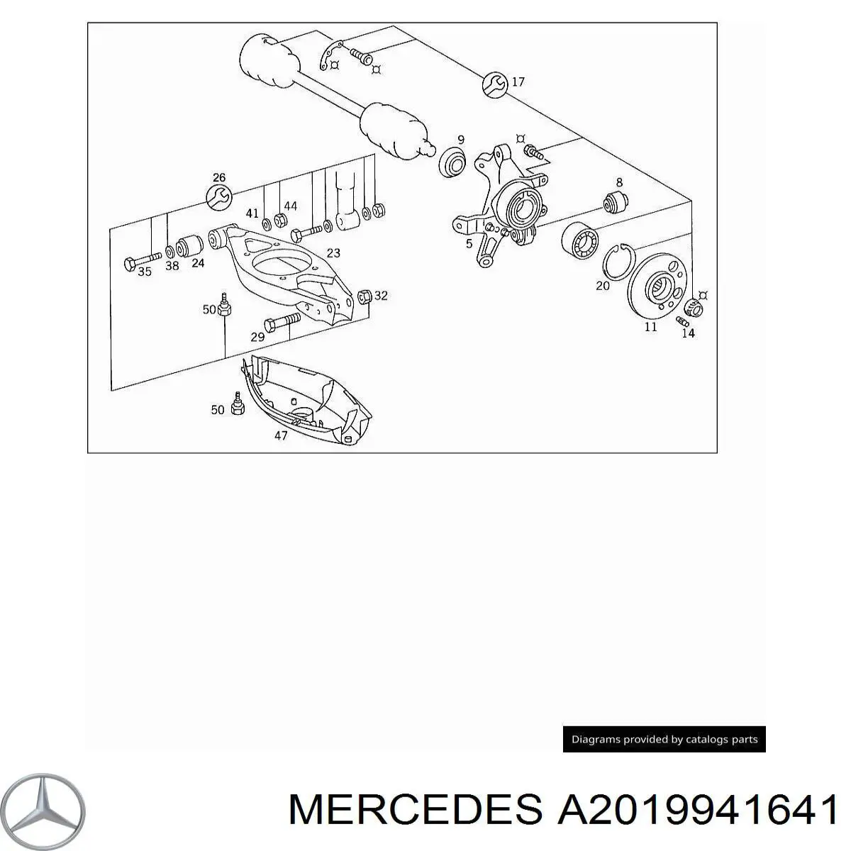 Кільце стопорне підшипника передньої маточини Mercedes A2019941641 ціна, від 1.53 USD