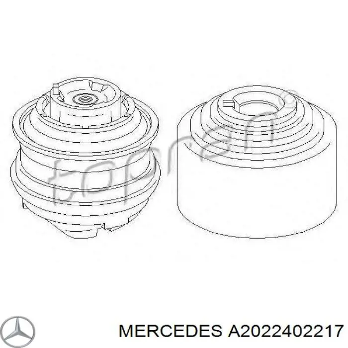 Подушка (опора) двигуна ліва/права A2022402217 Mercedes