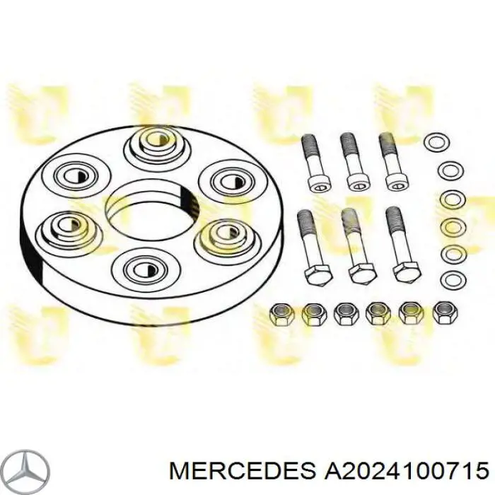 A2024100715 Mercedes муфта кардана еластична