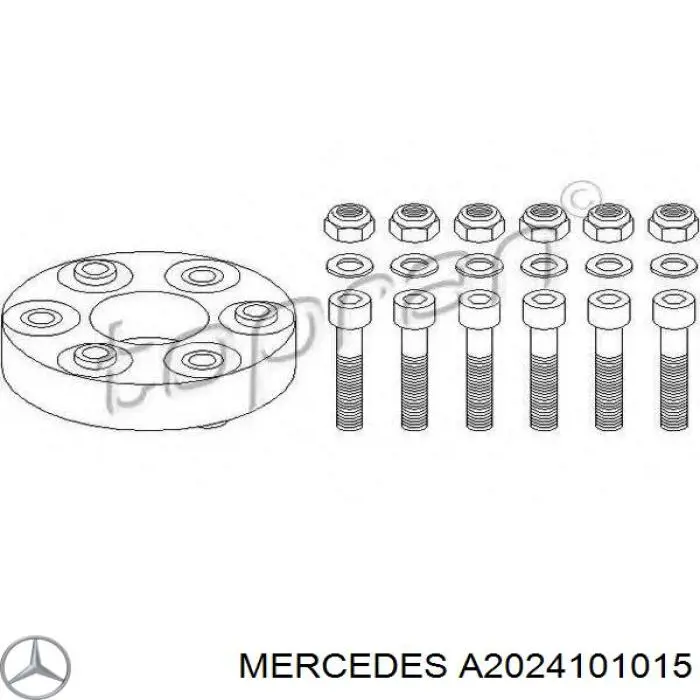 A2024101015 Mercedes муфта кардана еластична, задня