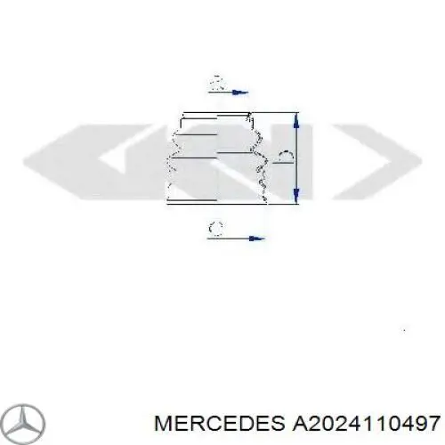 Пильник рульової тяги Mercedes A1154110697 ціна, від 13.68 USD