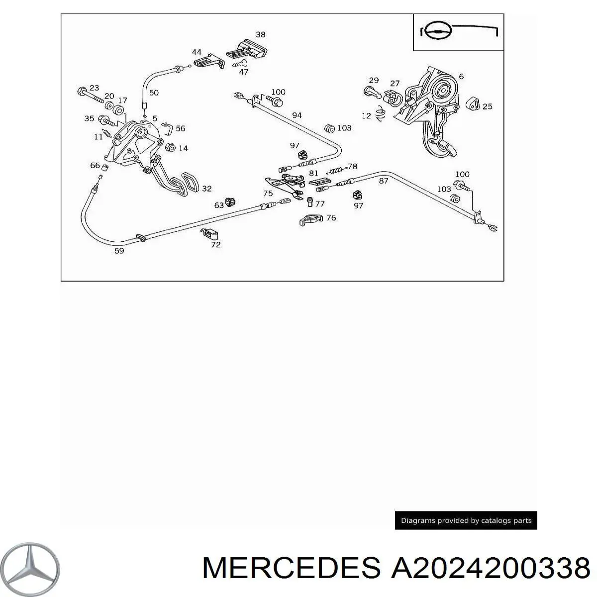 Вимикач контролю положення ручного гальма Mercedes A2024200338 ціна, від 5.07 USD