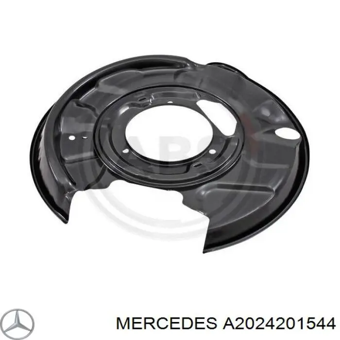 Захист гальмівного диска заднього, правого A2024201544 Mercedes