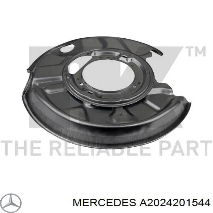 Купити A2024201544 Mercedes Захист гальмівного диска заднього, правого