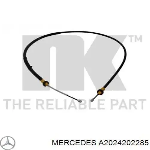 Трос стоянкового гальма задній лівий Mercedes A2024202285 ціна, від 11.84 USD