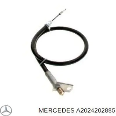 Трос стоянкового гальма задній правий Mercedes A2024202885 ціна, від 11.97 USD