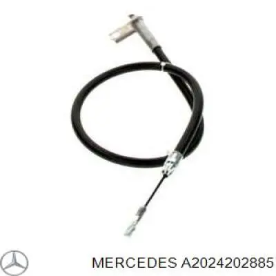 Купити A2024202885 Mercedes Трос ручного гальма задній, правий