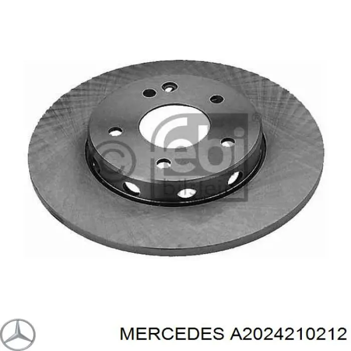 Диск переднього гальма Mercedes A2024210212 ціна, від 24.96 USD