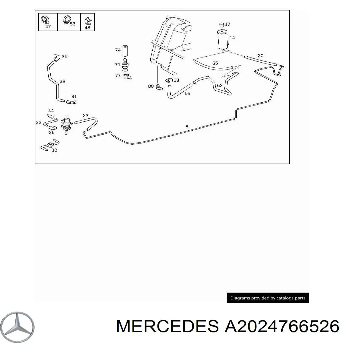  Mercedes A2024766526 ціна, від 34.59 USD