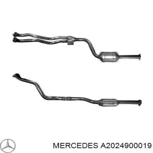 A2024900019 Mercedes труба приймальна (штани глушника, передня)