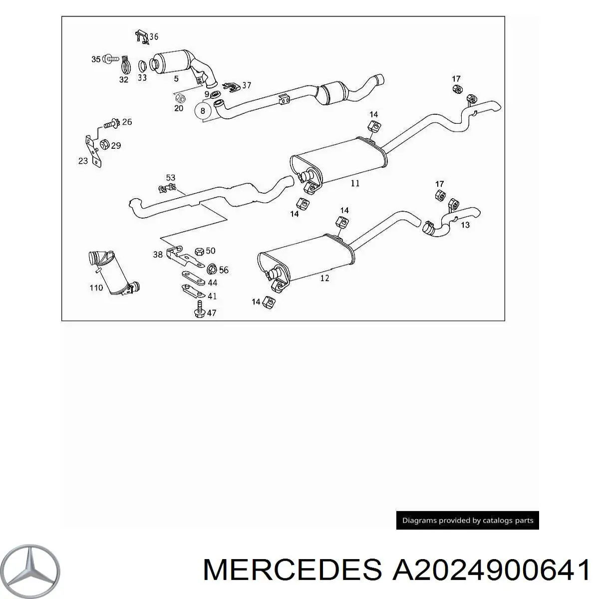 A2024900641 Mercedes зєднувальний хомут випускного колектора
