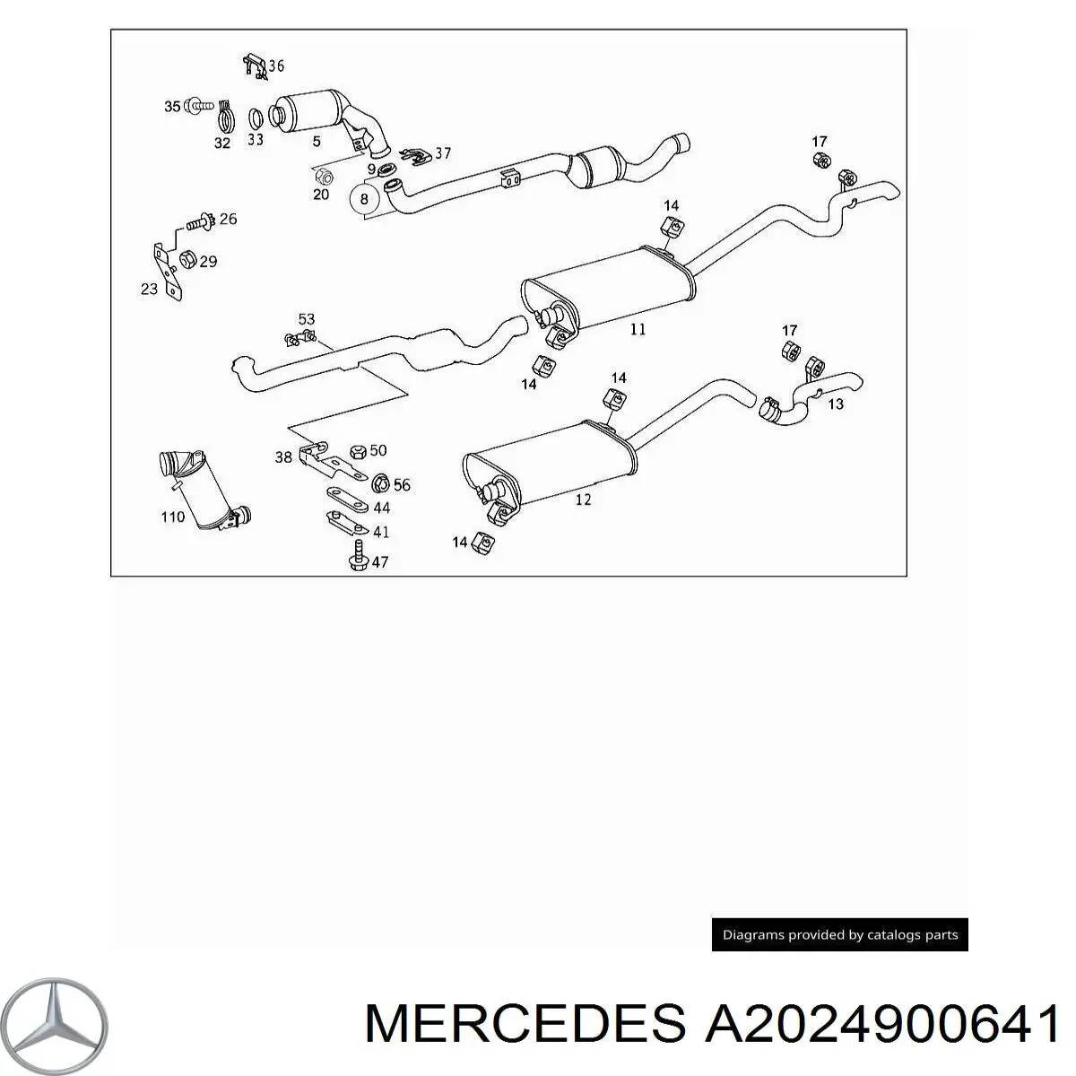 A2024900641 Mercedes Зєднувальний хомут випускного колектора