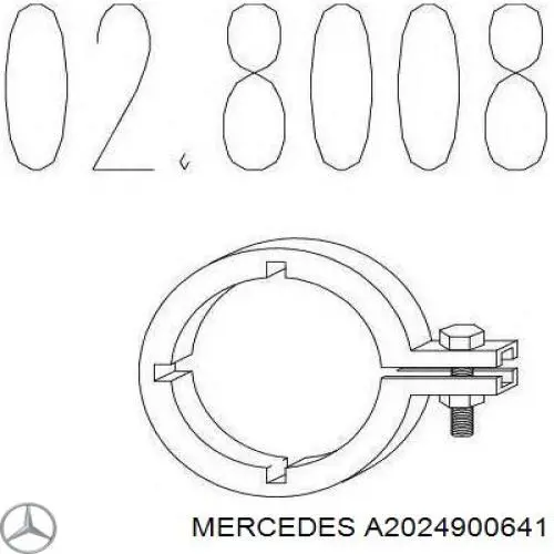 Зєднувальний хомут випускного колектора Mercedes A2024900641 ціна, від 17.65 USD